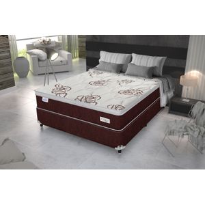 Cama Box Casal (138x188) Destiny Molas Superlastic Vinho Plumatex