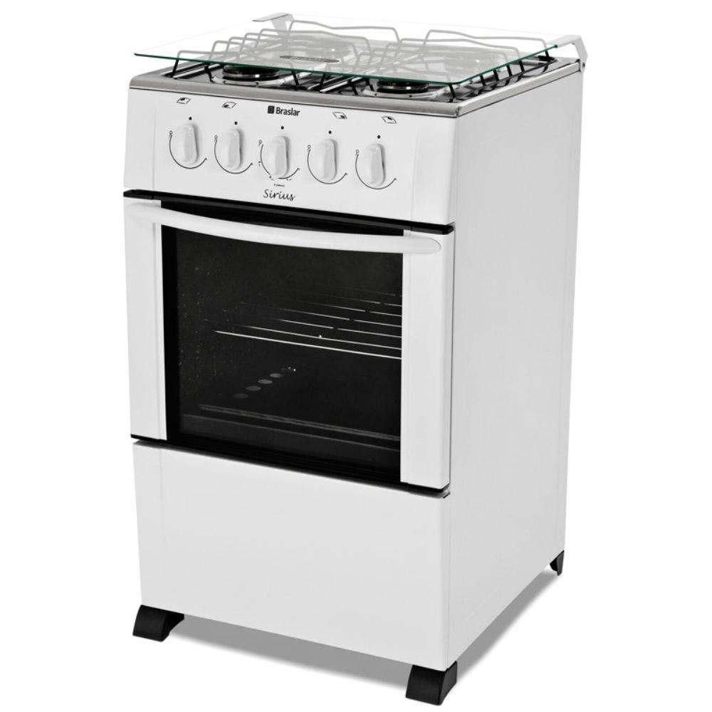 Fogão 4 Bocas Braslar Acendimento Manual Sirius Branco