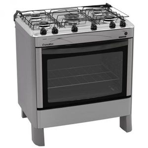 Fogão 5 Bocas Esmaltec Automático Ágata Inox