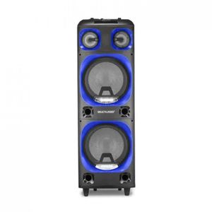Caixa de Som Amplificada Multilaser SP343 Bluetooth e Conexão USB LED 2000W Preto