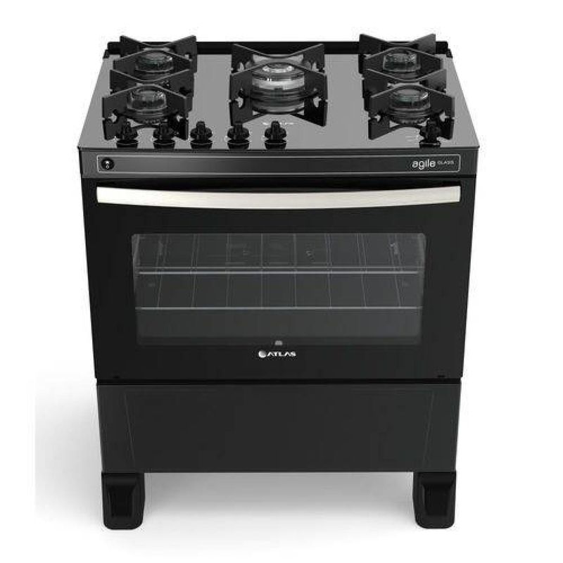 fogao-5-bocas-atlas-automatico-agile-glass-preto