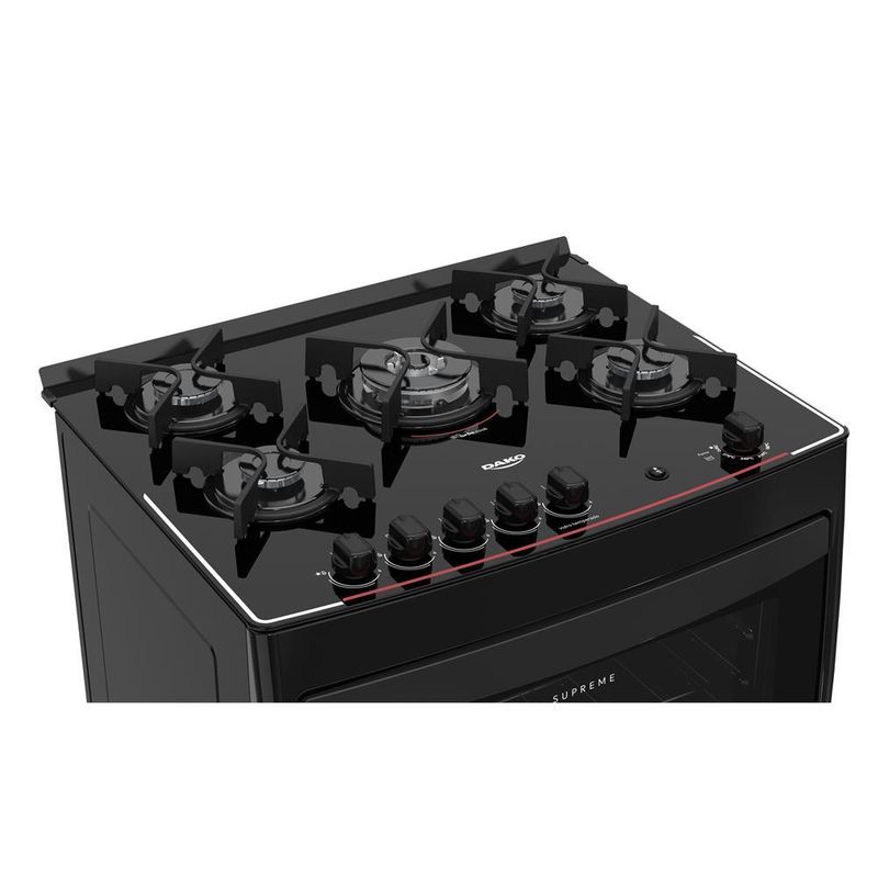 fogao-5-bocas-dako-automatico-glass-supreme-preto
