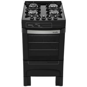 Fogão 4 Bocas Mueller Automático Piacere Vetro Preto