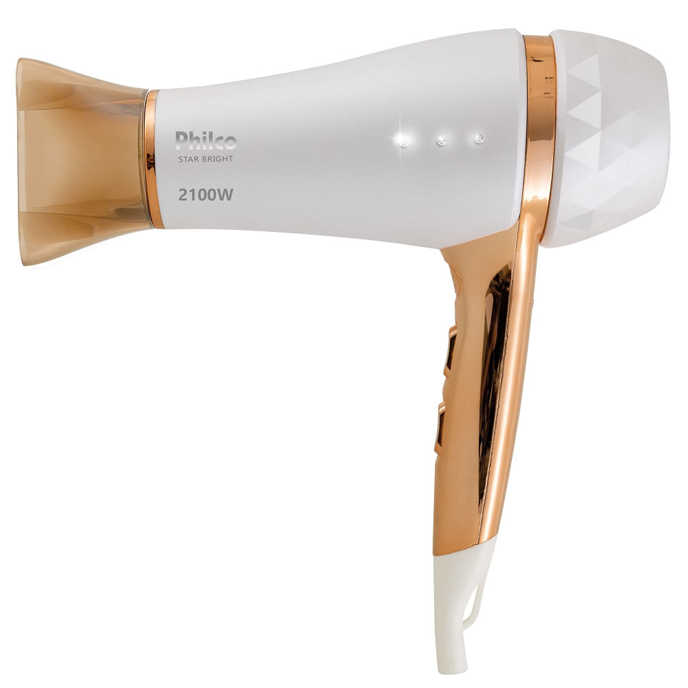 Secador de Cabelo Philco Star Bright PSC10 2 Velocidades 2100W Branco 110V