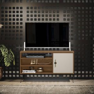 Rack Para TV até 50" 1 Porta Freijó/Off White Paraty Linea Brasil