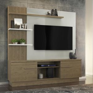 Estante Para TV até 55" Avelã/Off White Itaipu Linea Brasil