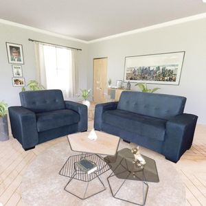 Conjunto Sofá 3x2 Lugares Chumbo Moscou Design Estofados