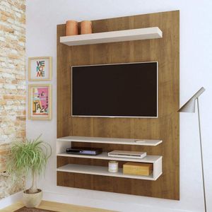 Painel Para TV até 47" Pinho/Off White Orion Artely