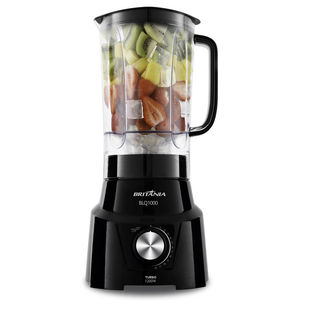 Liquidificador Britânia BLQ1000P 1200W 12 Velocidades + Pulsar Preto 220V