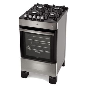 Fogão 4 Bocas Itatiaia Automático Vitrum Inox