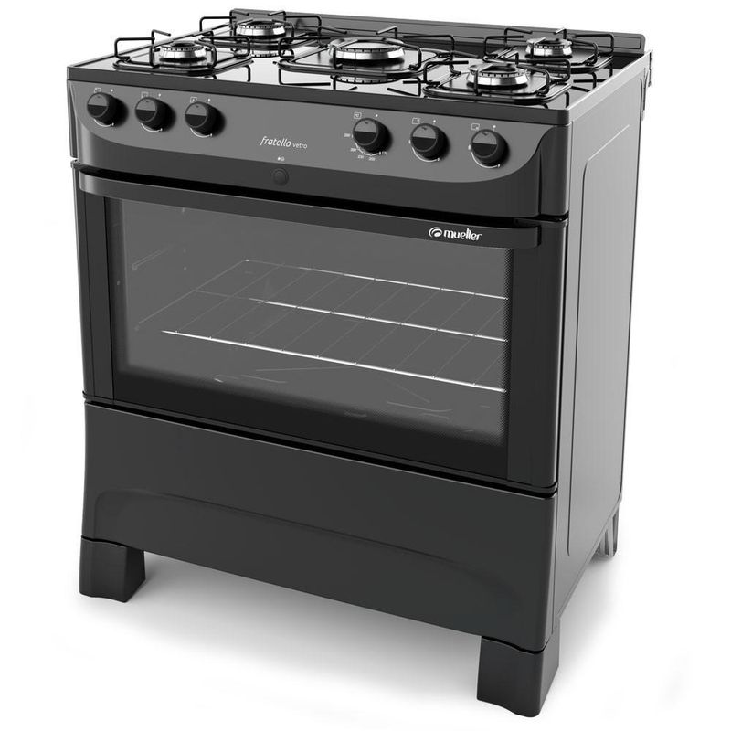 fogao-5-bocas-mueller-automatico-fratello-vetro-stile-preto