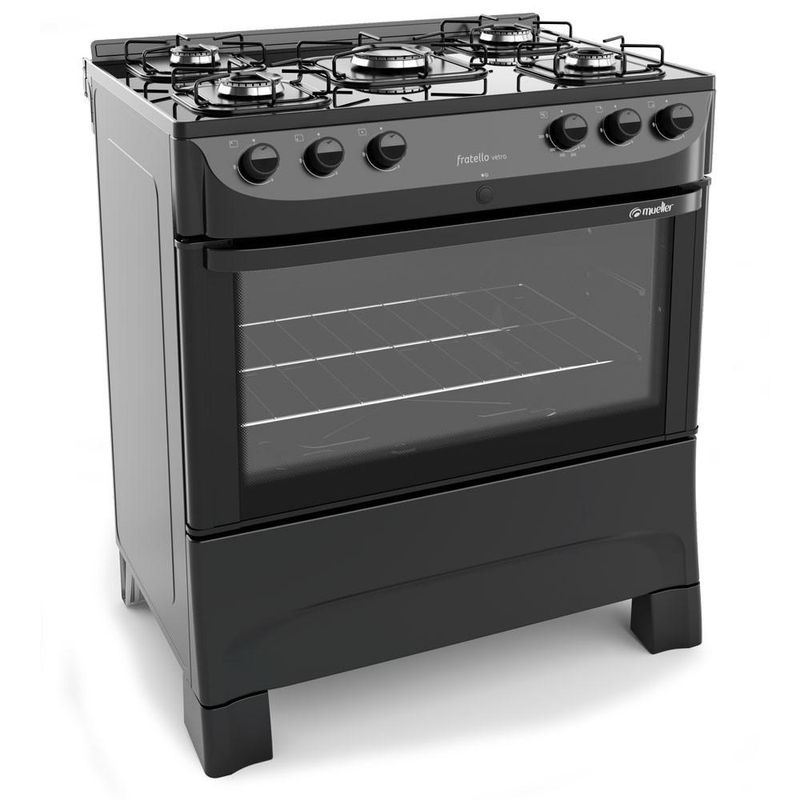 fogao-5-bocas-mueller-automatico-fratello-vetro-stile-preto