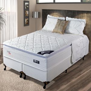 Cama Box Queen (158x198) Dream Doubler Molas Ensacadas Branca Design Colchões