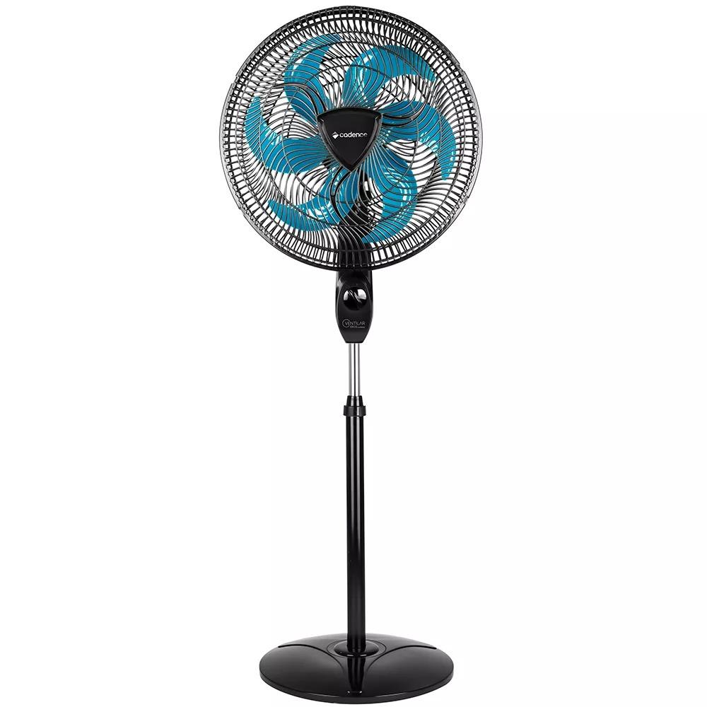 Ventilador de Coluna Cadence Eros Supreme 40cm 3 velocidades  Preto/Azul 110V