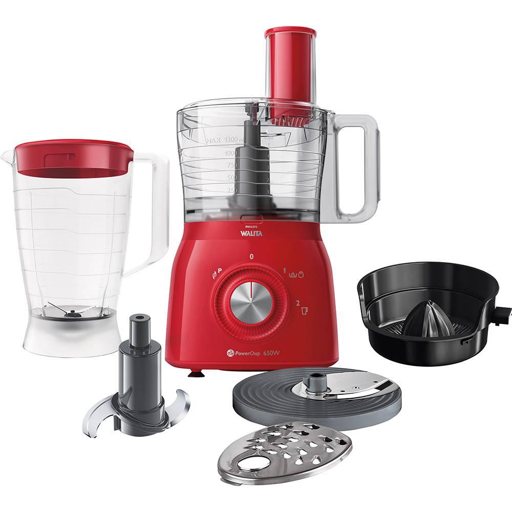 Multiprocessador Walita RI7631 650W 2 Velocidades Vermelho 220V