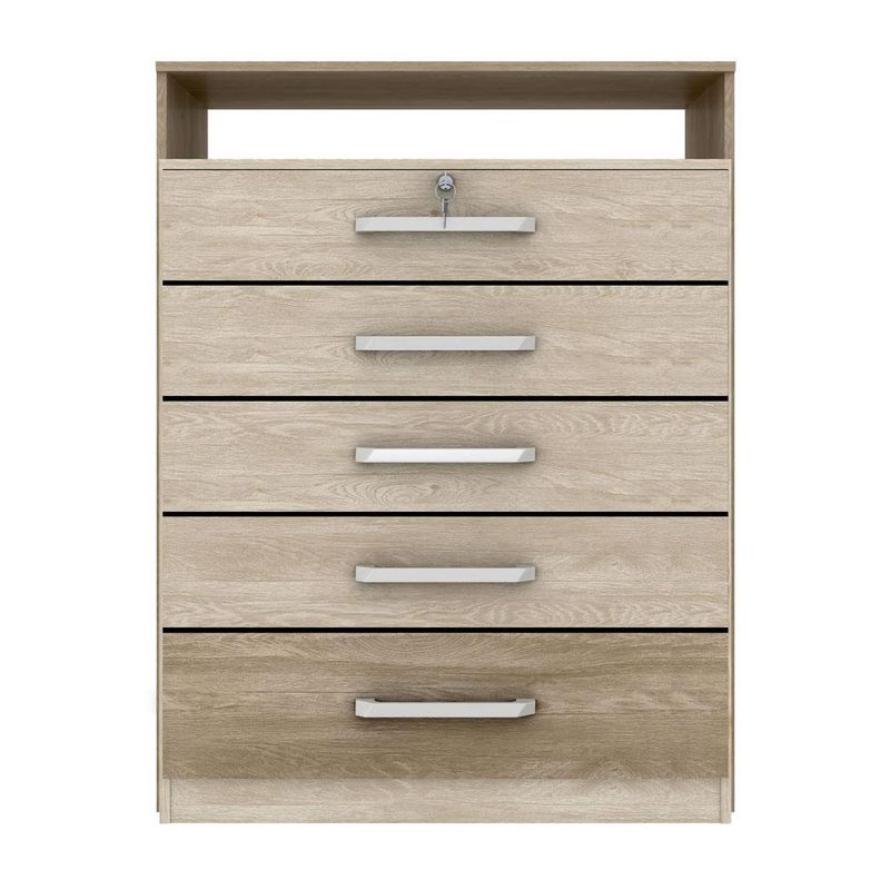 comoda-5-gavetas-com-corredicas-metalicas-nogal-vanilla-touch-triunfo-demobile