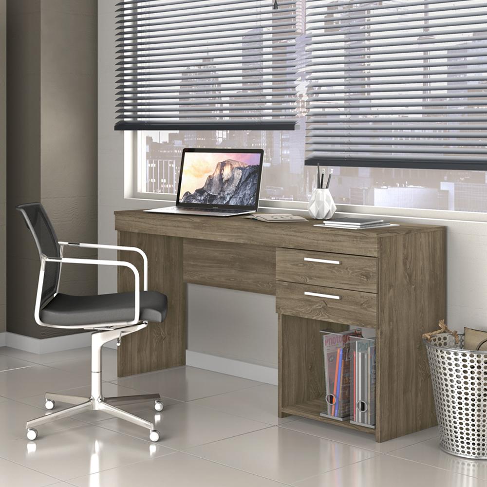 Escrivaninha 2 Gavetas Canela Office Notável Móveis