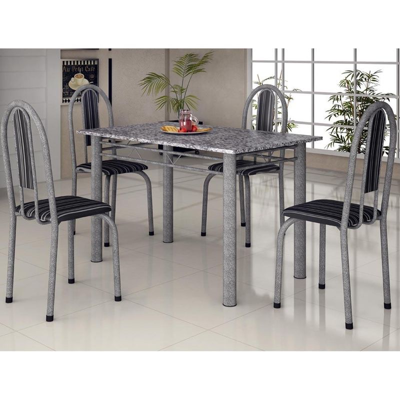 814935-mesa-de-jantar-4-cadeiras-martelado-prata-iris-soma-moveis