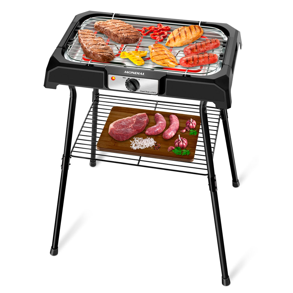 Churrasqueira Elétrica Mondial Grand Steak & Grill II CH-06 Com Controle de Temperatura 110V