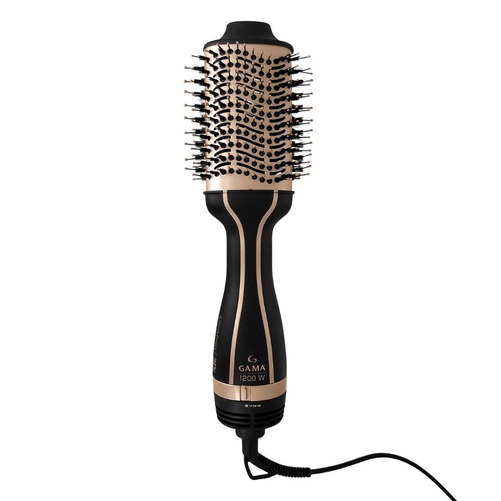 Escova Secadora Gama Italy Stylish Keration Brush 3D 1200W Preto/Cobre 110V
