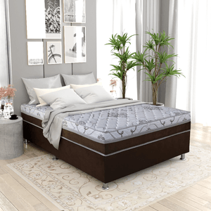 Cama Box Casal (138x188) Top Flex D28 Marrom Design Colchões