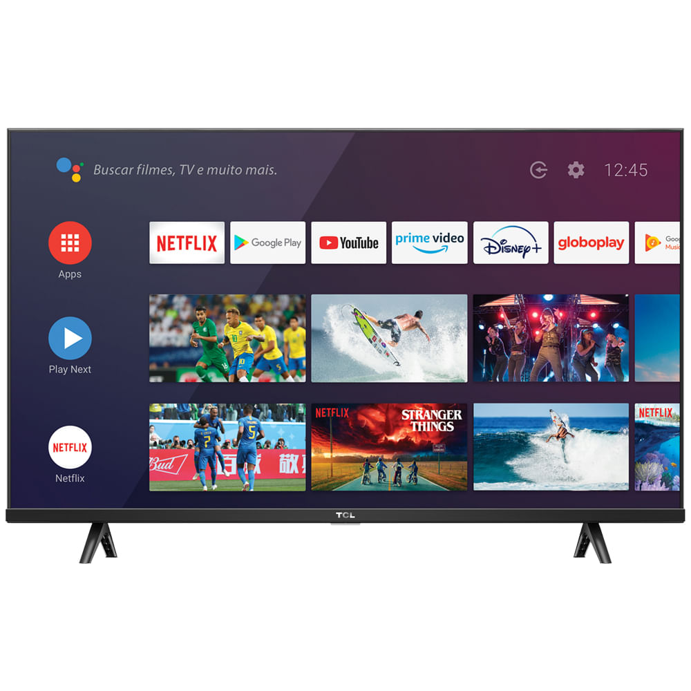 Smart TV HD LED 32" TCL 32S615 Wi-Fi Bluetooth HDR Inteligência Artificial 2 HDMI 1 USB