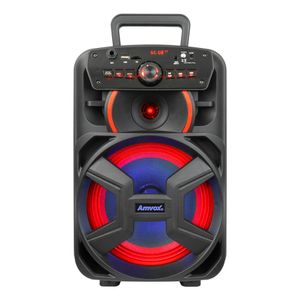 Caixa Amvox Gigante II Recarregável ACA221 Preta Bluethoot 200w