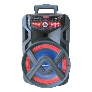 Caixa Amvox Amplificadora Recarregável ACA331 Preta Bluethoot 330w