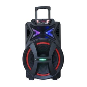 Caixa Amvox Amplificadora Recarregável ACA700 Preta Bluethoot 700w