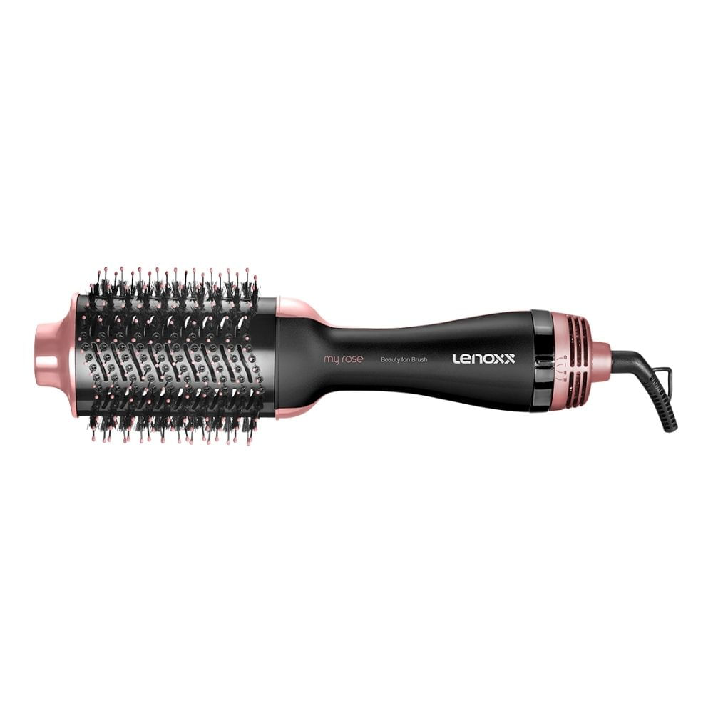 Escova Secadora Beauty Ion Brush PES787 Preto/Rosê Lenoxx 110V