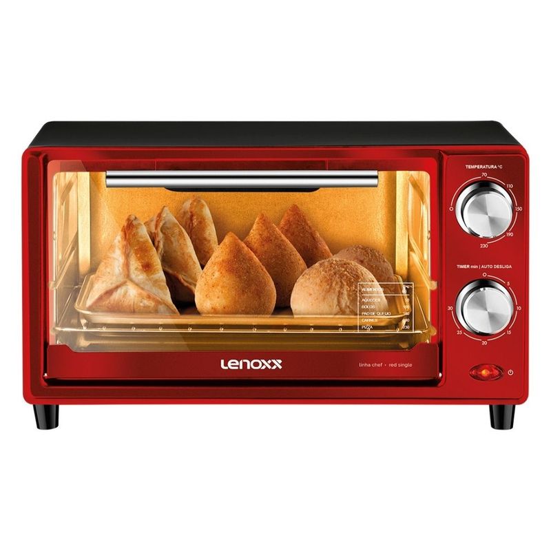 forno-eletrico-pfO307-linha-chef-9-litros-lenoxx-vermelho-