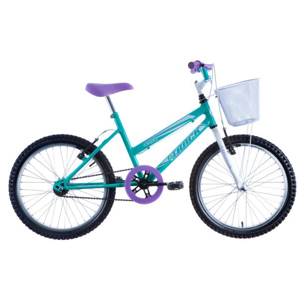 Bicicleta Infanto Juvenil Aro 20 Cindy com Sistema de Freios, Cesta, Azul - TRACK E BIKES