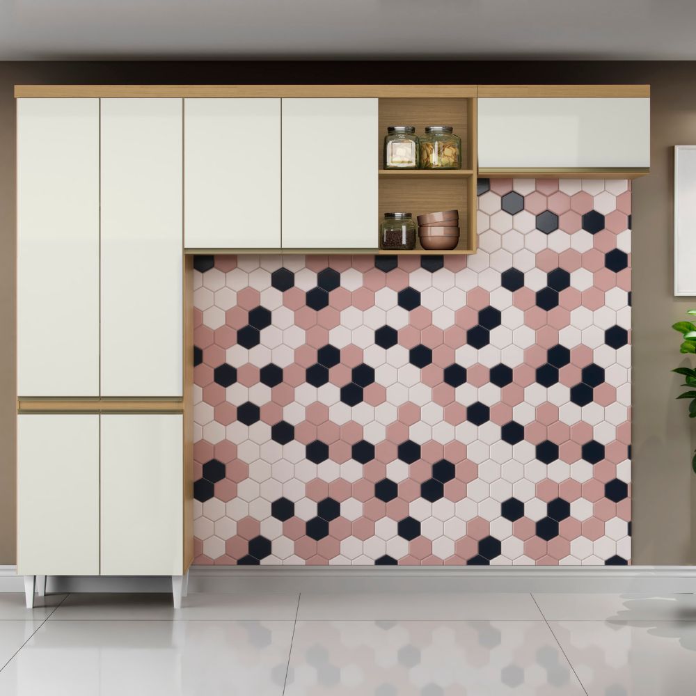 Armário Cozinha Compacta 7 Portas Sophia Atacama Off White Aramoveis