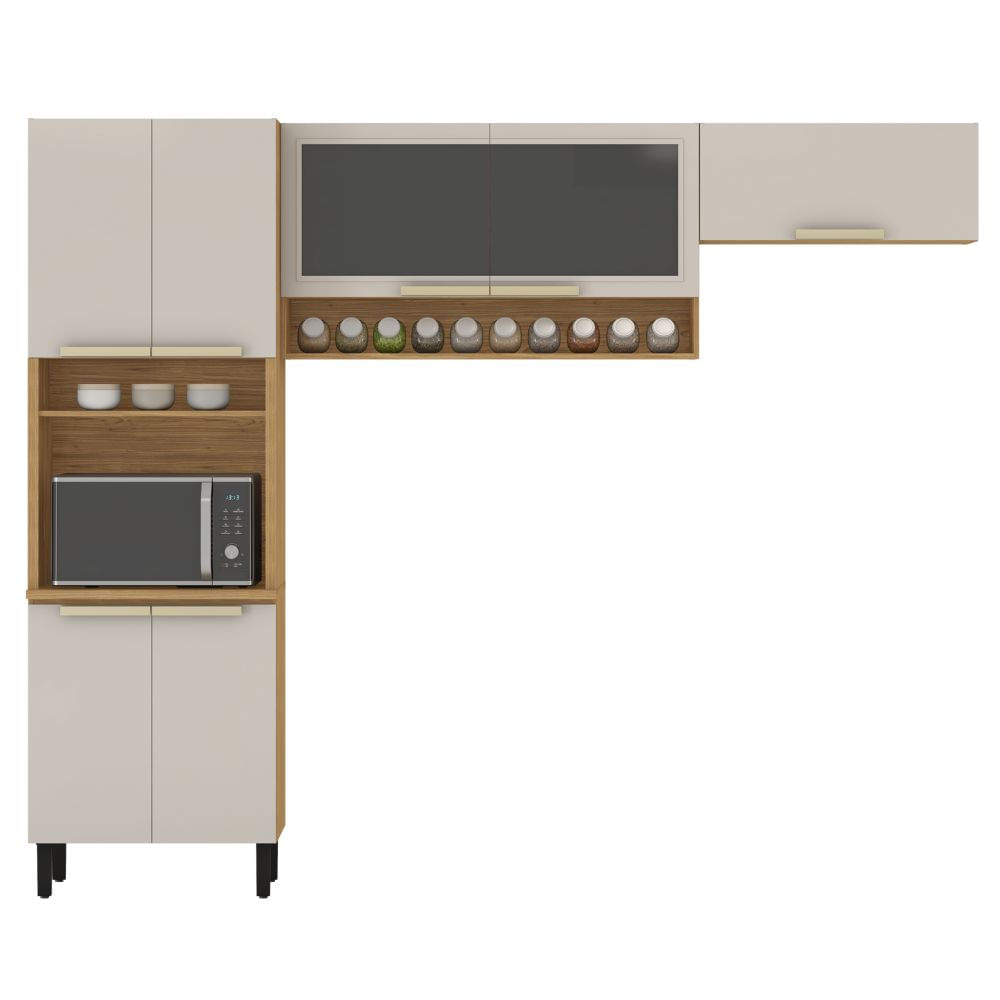 Cozinha Compacta 7 Portas Off White Porto Itatiaia
