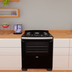 Fogão 5 Bocas Dako Automático Diplomata Com Grill Preto