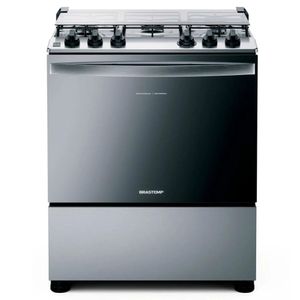 Fogão 5 Bocas Brastemp Automático BFS5NCRUNA Inox