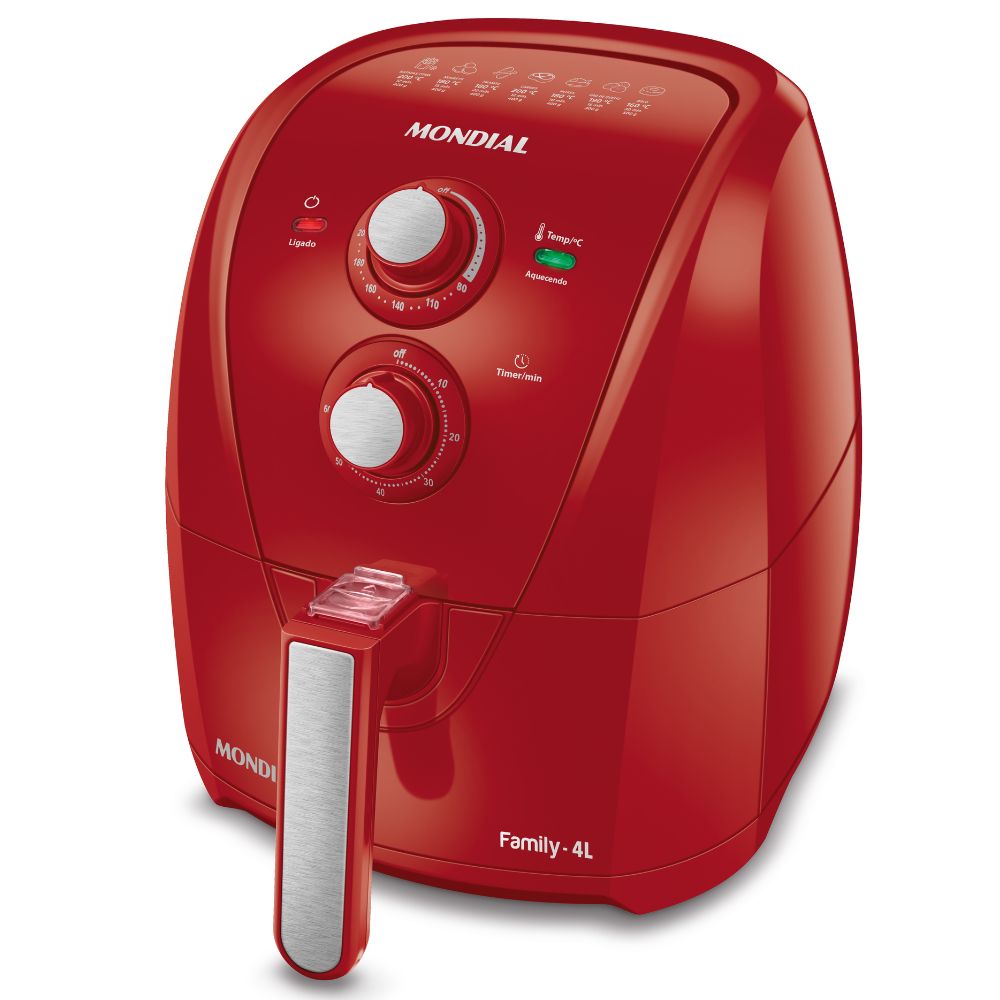 Fritadeira Elétrica Sem Óleo /Air Fryer Mondial AFN-40-FR 4L Com Timer 220V