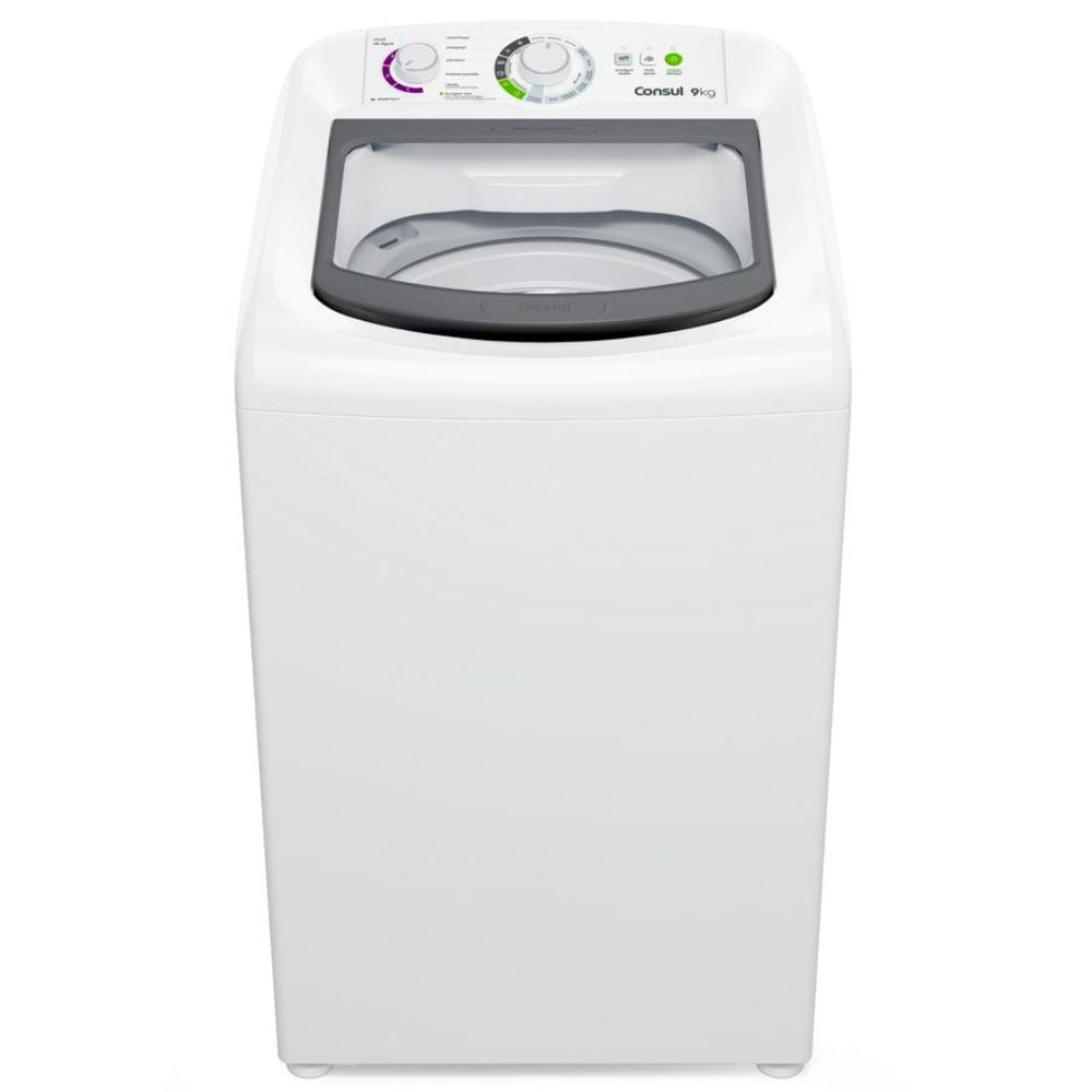 Lavadora de Roupas Automática Consul 9 Kg CWB09BB Dosagem Econômica Branca 110V