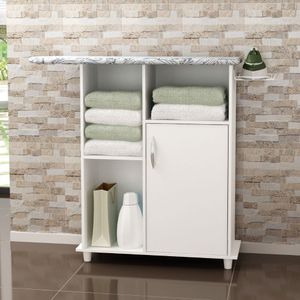Tábua De Passar Roupa Com 1 Porta Florence Branca Notável Móveis
