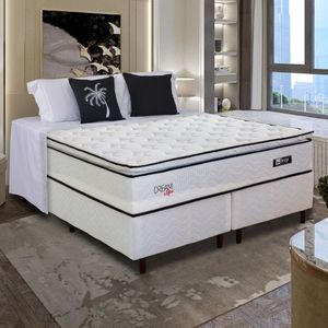 Cama Box Queen (158X198) Molas Ensacadas Branca Dream Maxx Design Colchões