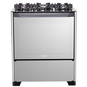 Fogão 5 Bocas Dako Automático Mesa de Vidro Magister Style Inox Espelhado