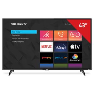 Smart TV HD LED 43" AOC 43S5195/78G Wi-Fi 3 HDMI 2 USB