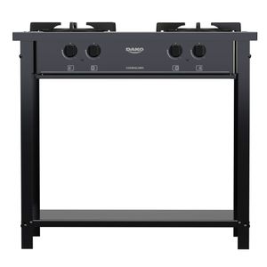Fogão Industrial 2 Bocas Sem Forno Dako Manual Couraçado Preto
