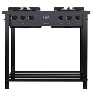 Fogão Industrial 4 Bocas Sem Forno Dako Manual Couraçado Preto