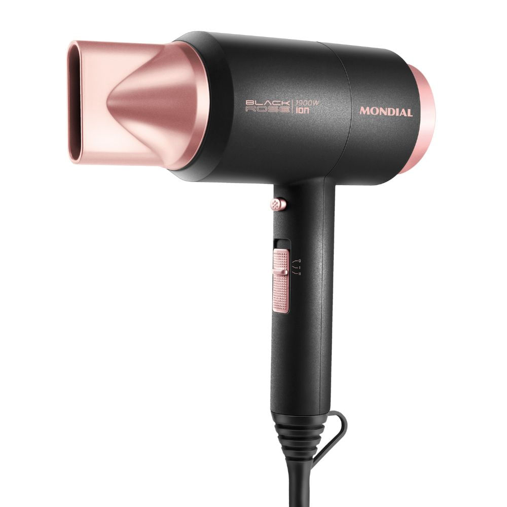 Secador de Cabelo Mondial Black Rose Compact Turbo SC-38 3 Velocidades 1900W Preto 110V
