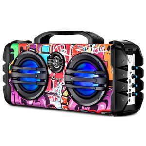 Caixa de Som Portátil Bluetooth Lenoxx CA445 SD USB Colorido 250W