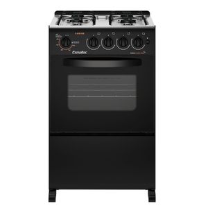 Fogão 4 Bocas Esmaltec Automático Caribe Preto