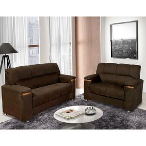Conjunto de Sofá 3x2 Lugares Styllus Café Bello Estofados