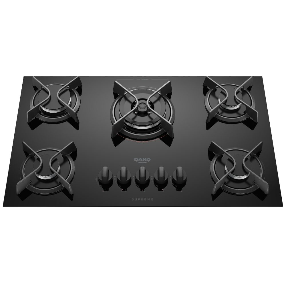 Cooktop 5 Bocas Dako automático Supreme Preto