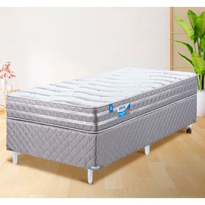 Cama Box Solteiro (88X188) D28 Cinza Ultra Pedic Two Sonos Colchões